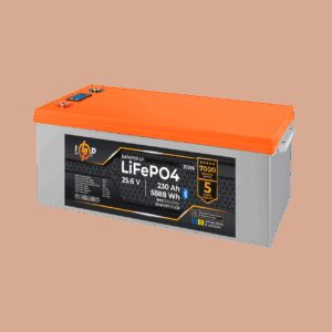 Акумулятор LP LiFePO4 25,6V - 230 Ah (5888Wh) (BMS 200A/100А) пластик LCD Smart BT