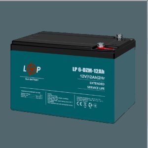 Тяговий свинцево-кислотний AGM акумулятор LP 6-DZM-12 Ah - под Болт М5