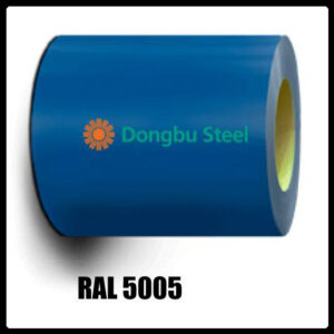 Рулонна сталь "Dongbu Steel" ( Корея) 0,45 мм — гладкий лист із полімерним покриттям RAL 5005